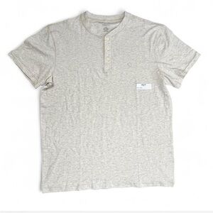 American Eagle Light Gray Henley Shirt